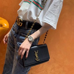 입생로랑 신상 스몰 케이트 하트 체인백 517023 블랙