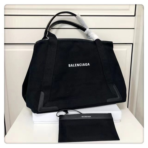 발렌시아가 스트라이프 캔버스 카바스 미디움 339936 블랙