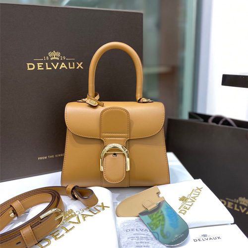 델보 브리앙백 MINI  AA208170 카멜 금장