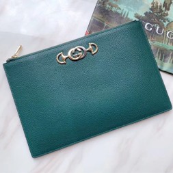 구찌 주미 스트로베리 프린트 클러치 570728 그린