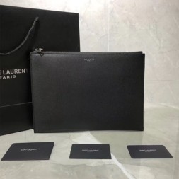 입생로랑 파리 지퍼 태블릿 슬리브 클러치백 397294 블랙