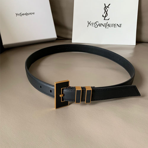 입생로랑 신상 벨트 Ysl9010  블랙  금장