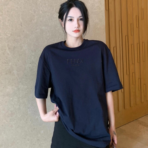 펜디 남여공용 반팔티 FD2460390 네이비