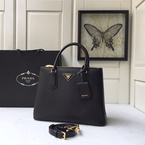 프라다 사피아노 갤러리아 토트백 1BA232 블랙