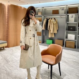 버버리 여성용 롱코트 BR24034 그레이