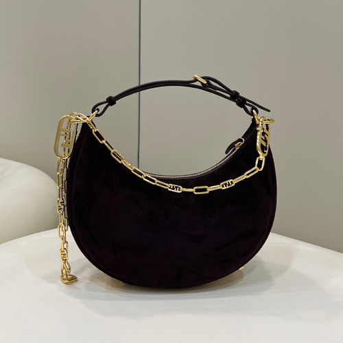 펜디 그라피 스몰 숄더백 8BR798 다크브라운