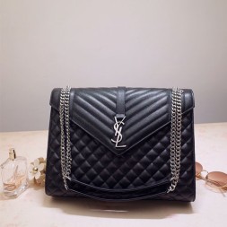 입생로랑 모노그램 엔벨로프 사첼백 라지 487198 블랙 은장