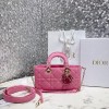 디올 까나쥬 데님 LADY D-JOY 백 M0540 핑크