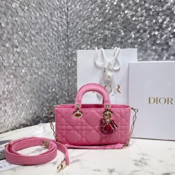 디올 까나쥬 데님 LADY D-JOY 백 M0540 핑크