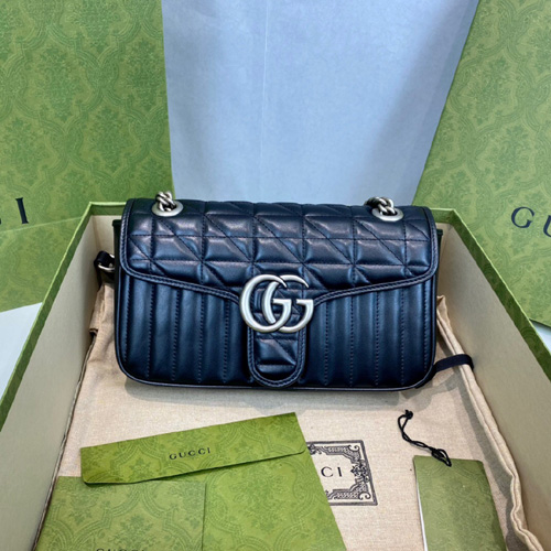 구찌 GG 마몽 스몰 숄더백 443497 블랙