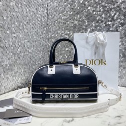 디올 미디엄 지퍼 볼링 백 M6202 블루