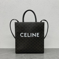 셀린느 트리오페 미디엄 버티컬 카바스 백 194432 블랙