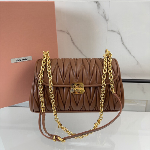 미우미우 나파 가죽 숄더백 5BD266-3