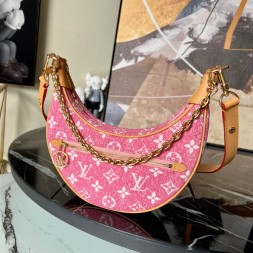 루이비통 데님 루프백 M81166 핑크