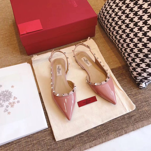 발렌티노 락스터드 슬링백 발레리나 SW2S0H13 라이트 코랄