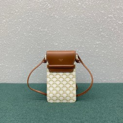 셀린느 트리옴페 플랩 폰 파우치 크로스백 100332-3