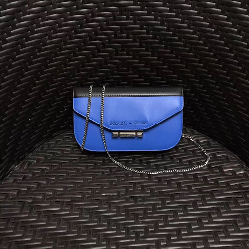 프라다 시빌 체인 숄더백 1DH011 블루