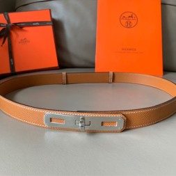 에르메스 신상  벨트 XTY184  브라운 은장