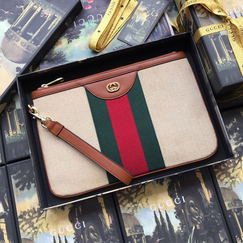 구찌 빈티지 캔버스 클러치백 576053