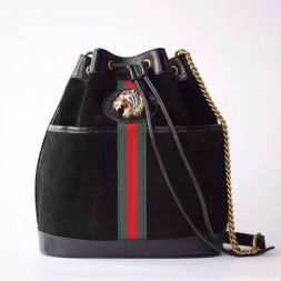 구찌 라자 스웨이드 미디움 버킷백 553961 블랙