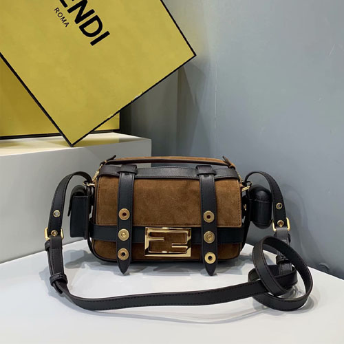 펜디 바게트 미니 케이지백 8BS034 브라운