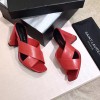 입생로랑 17S/S 룰루 70 뮬 샌들 레드