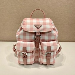 프라다 V44 나일론 포코노 삼각로고 스몰 백팩 1BZ677 핑크