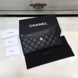 샤넬 스몰 포켓 클러치 A84108 캐비어 블랙 금장