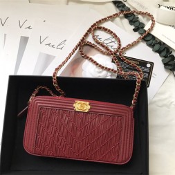 샤넬 신상 체인 미니백 S55019 버건디