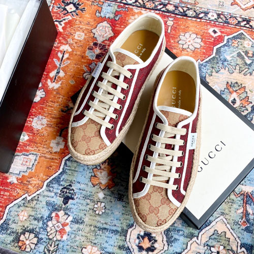 구찌 남여공용 스니커즈  623215 버건디