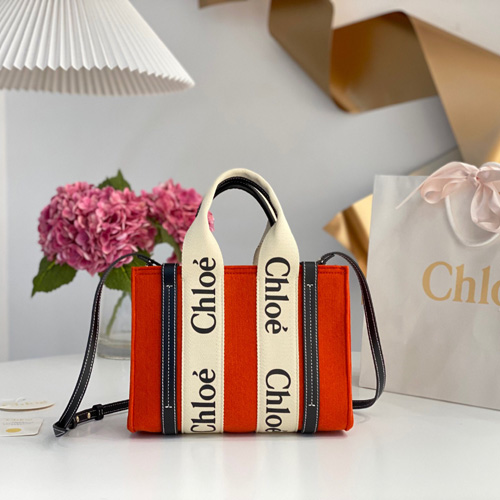 끌로에 우디백 F37054 펠트 스몰 오렌지