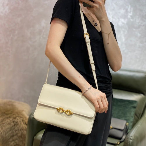 생로랑 르 메일론 사첼백 649795 크림