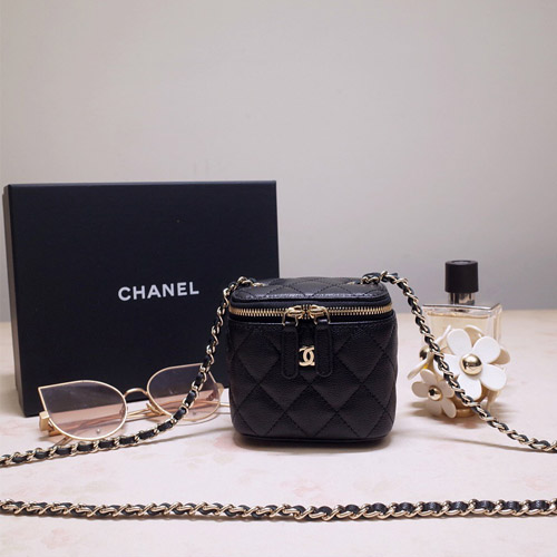 샤넬 미니 클래식 체인 코스메틱 케이스 AP1340 블랙