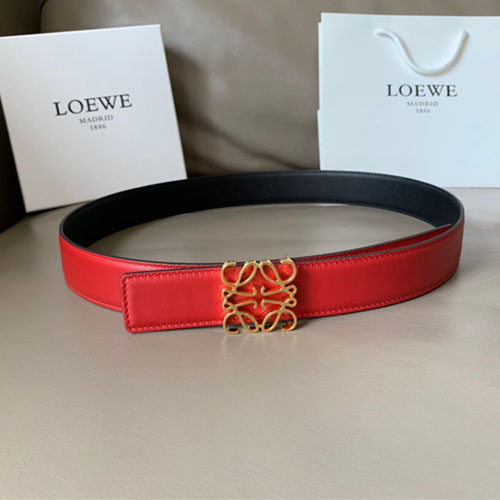 로에베 신상  양면용 벨트 LW-6313 레드 금장