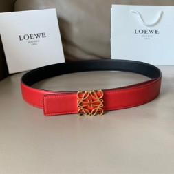 로에베 신상  양면용 벨트 LW-6313 레드 금장