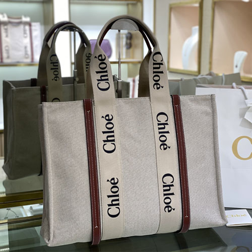 끌로에 우디백 45331 라지 브라운