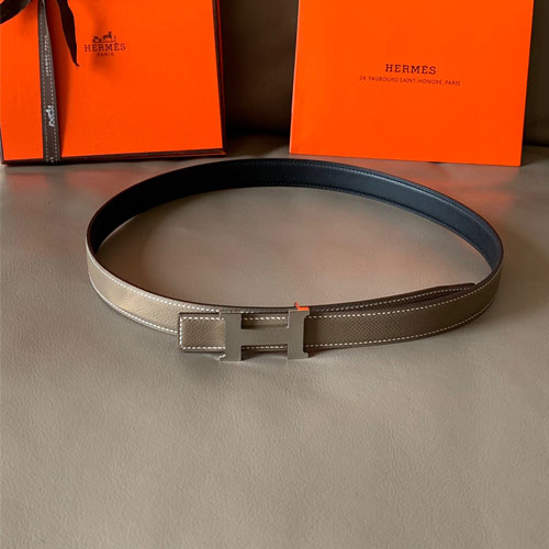 에르메스  신상  양면용 벨트 XTY187 그레이 은장