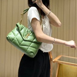 생로랑 루루 푸퍼 스몰 숄더백 577476 그린