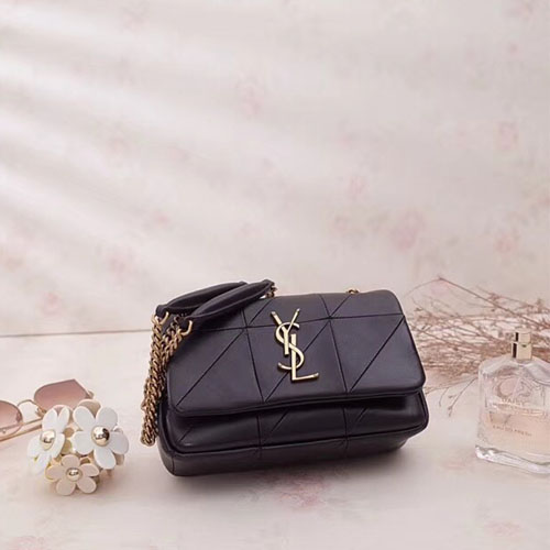 입생로랑 신상 패치워크 스몰 제이미백 515820 블랙 금장