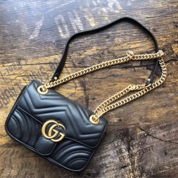 구찌 마몬트 마틀라세 미니 숄더백 446744 블랙(특급제작)