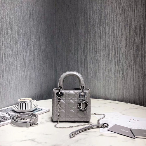 디올 레이디백 미니 M0505 실버 은장