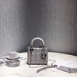 디올 레이디백 미니 M0505 실버 은장