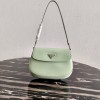 프라다 클레오 브러시드 레더 숄더백 1BD311 그린