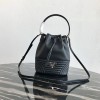 프라다 신상 가죽 버킷백 1BH038 블랙