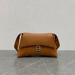 발렌시아가 아워글래스 숄더백 671353 브라운