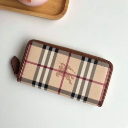버버리 신상 지퍼 장지갑 40696824 브라운