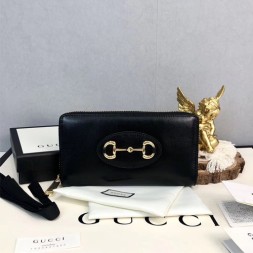 구찌 1955 홀스빗 지퍼 달린 지갑 621889 블랙