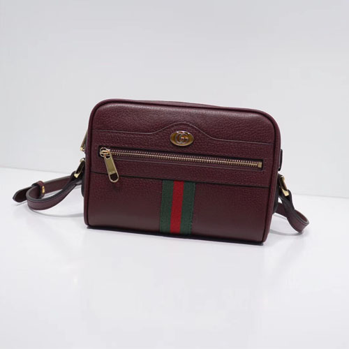 구찌 오피디아 가죽  미니 백 517350 버건디