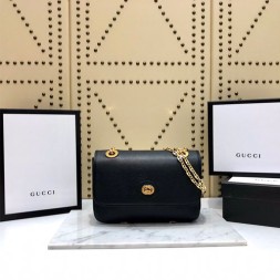 구찌 신상 가죽 스몰 숄더백 576421 블랙