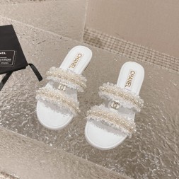 샤넬 여성용 슬리퍼 G34451 화이트